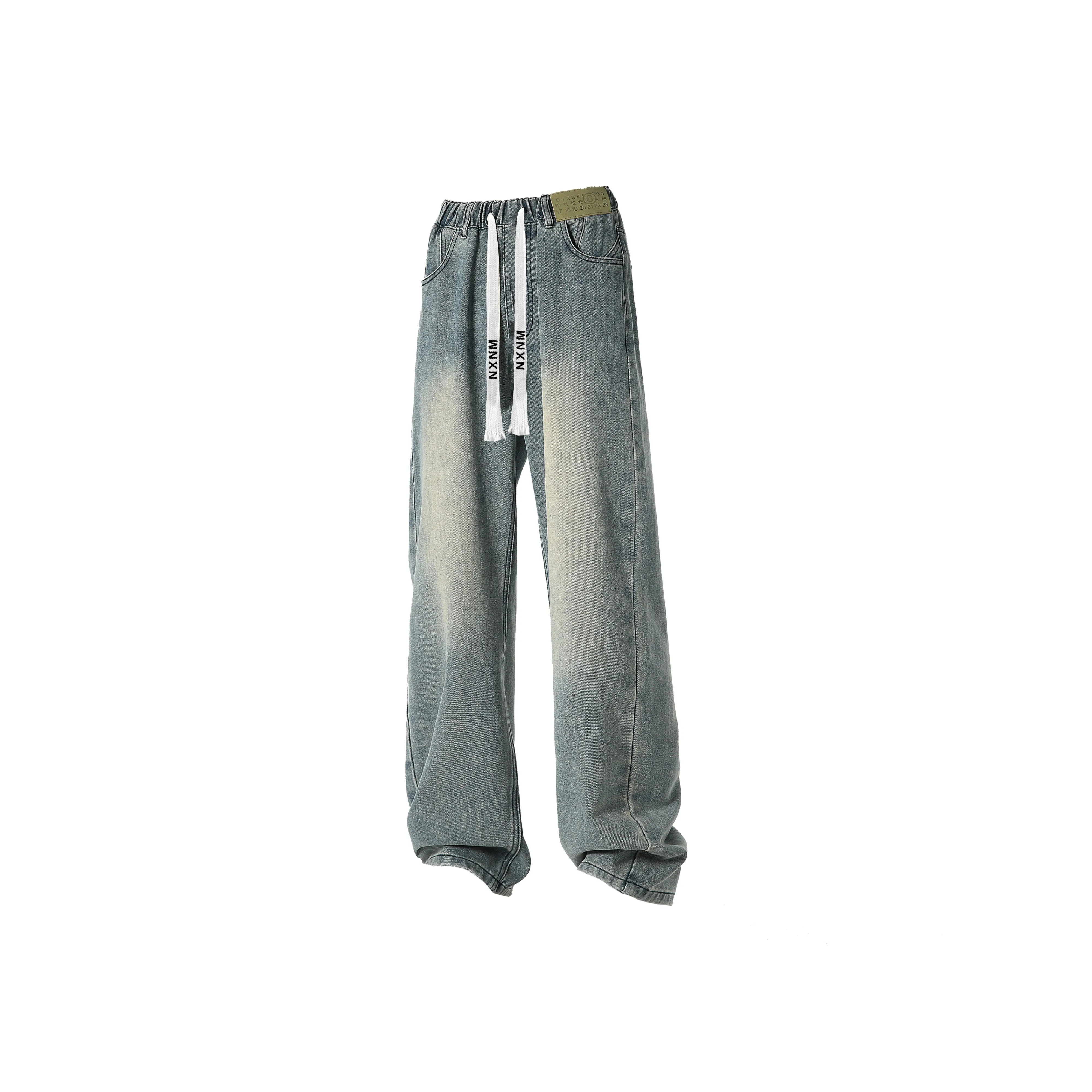 NXNM Синий [Шнур Вышивка] Унисекс Джинсы