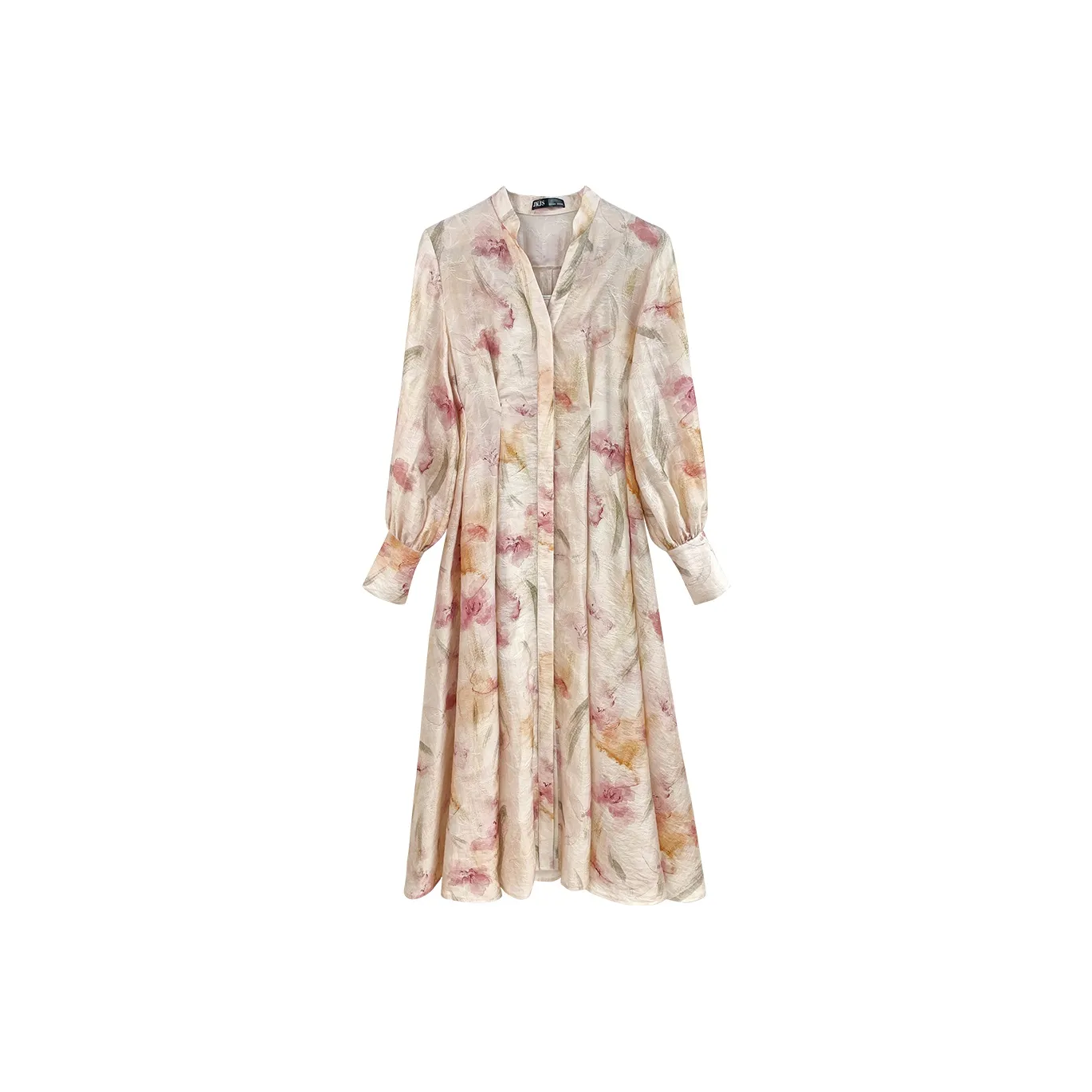 JK&JS Пионово-розовый Женские Длинные Платья с Длинными Рукавами