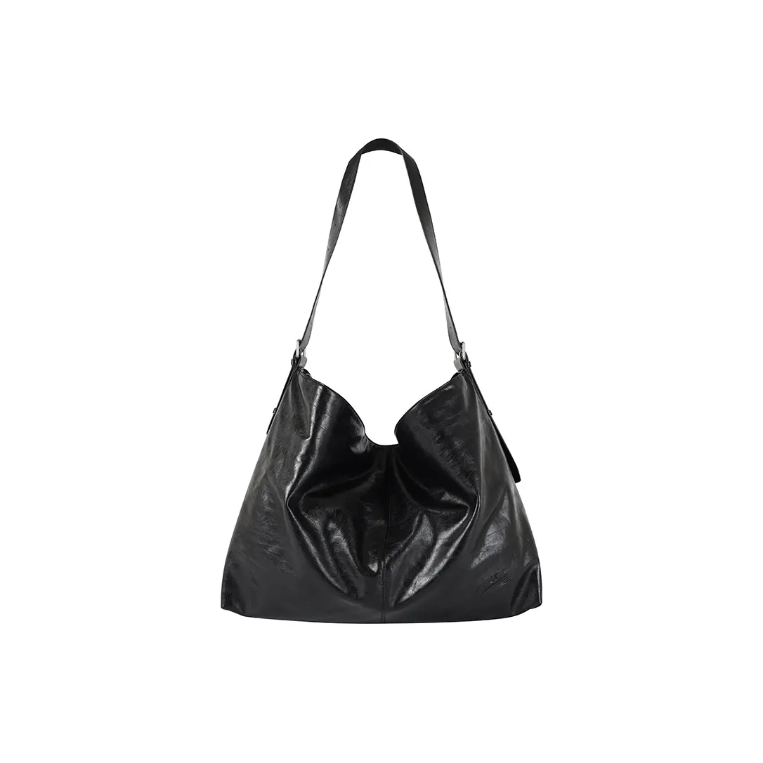 Crying Center ПУ (полиуретан) Сумка через плечо Сумка на плечо Большая Женская Черная