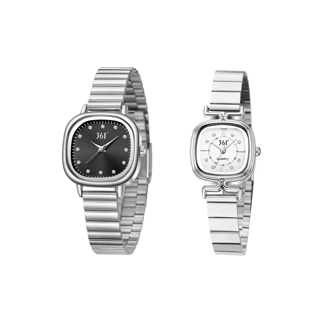 361° Кварцевый механизм нержавеющая сталь ремешок женские часы серебристый циферблат