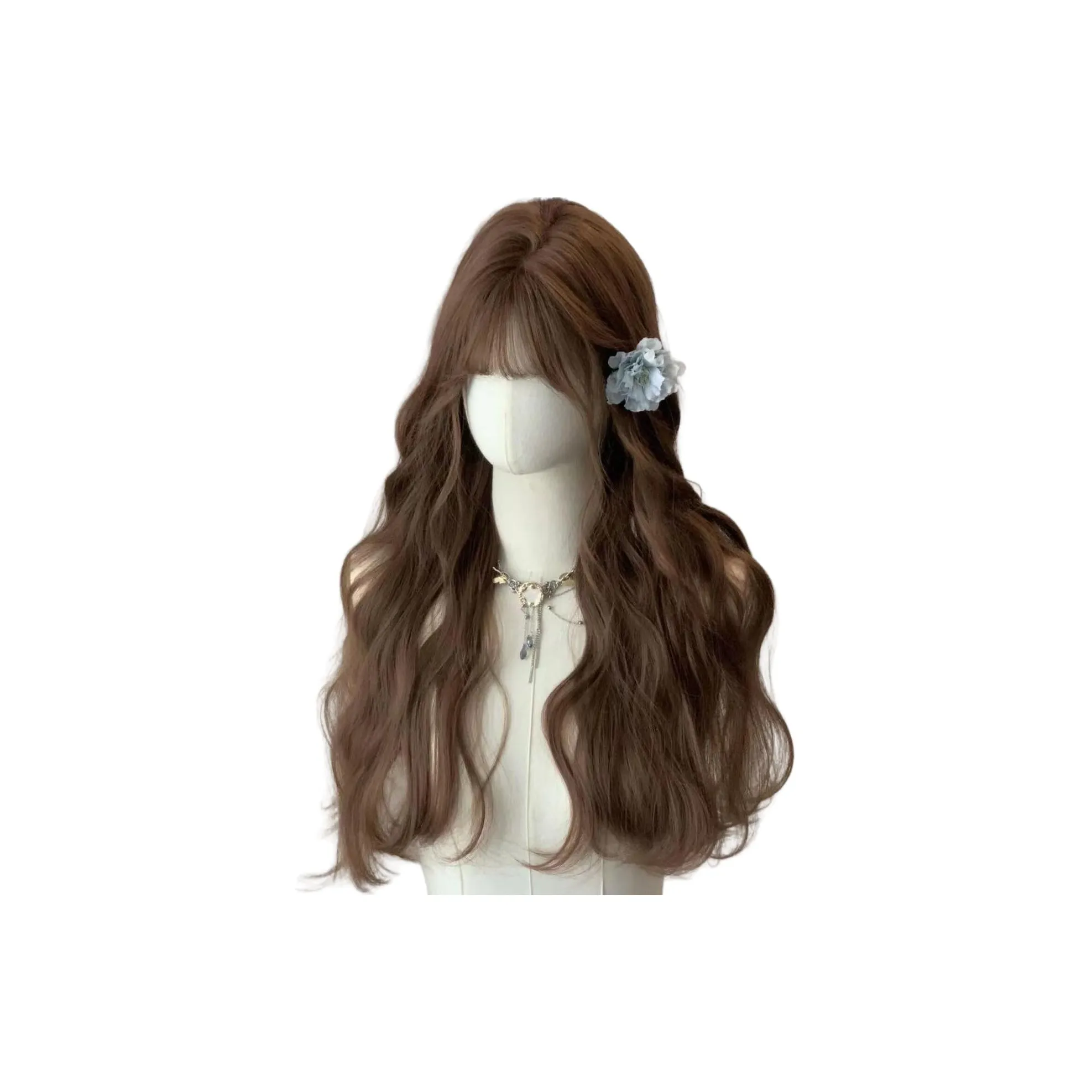 LIANXIANGKE Любовь Экстренный Льняная ткань Чайный коричневый Атмосфера Обертка для волос Кожа Положительный эффект Яйцо Роллы Длинные волосы Высокая температура Пряжа