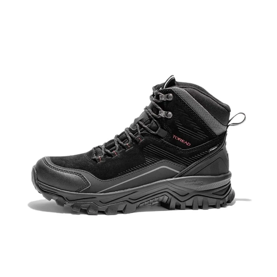 TOREAD Slip-resistant Waterproof Thermal High-Top Mountaineering Shoes Men's Black TOREAD Противоскользящие водонепроницаемые термальные высокие ботинки для альпинизма мужские черные