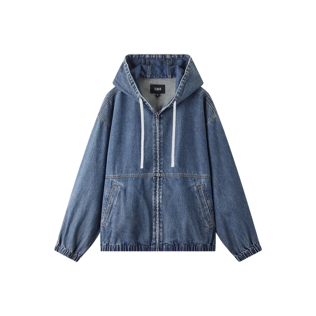 SEM R Джинсовый синий Серый 88401 Мужские Куртки