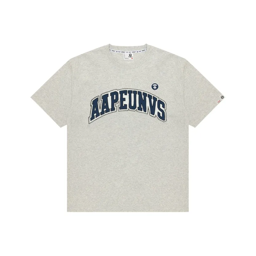 Aape Серый Белый WH2 Мужская T-Рубашка