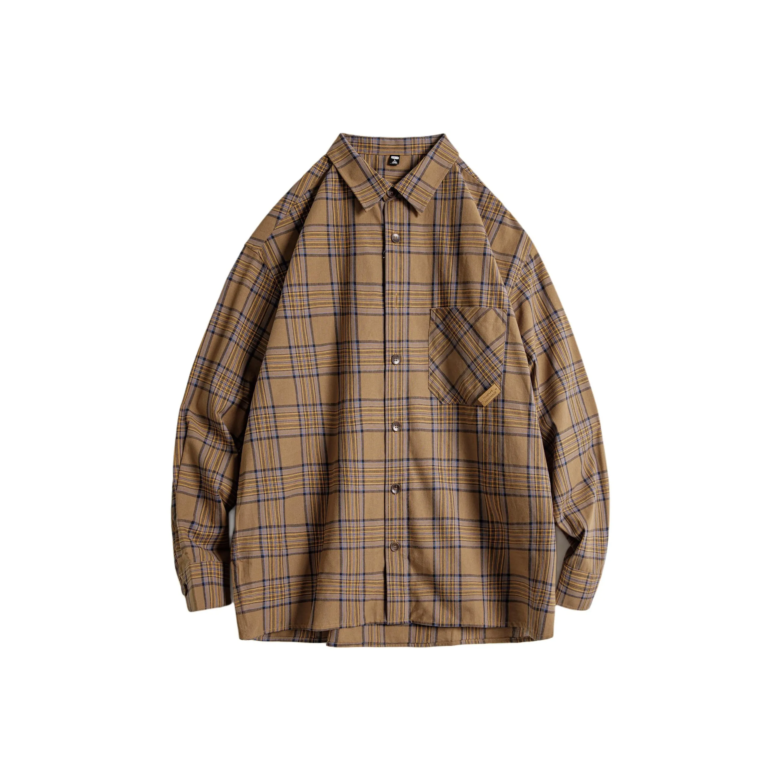 MADEN Коричневый Мужские Рубашки