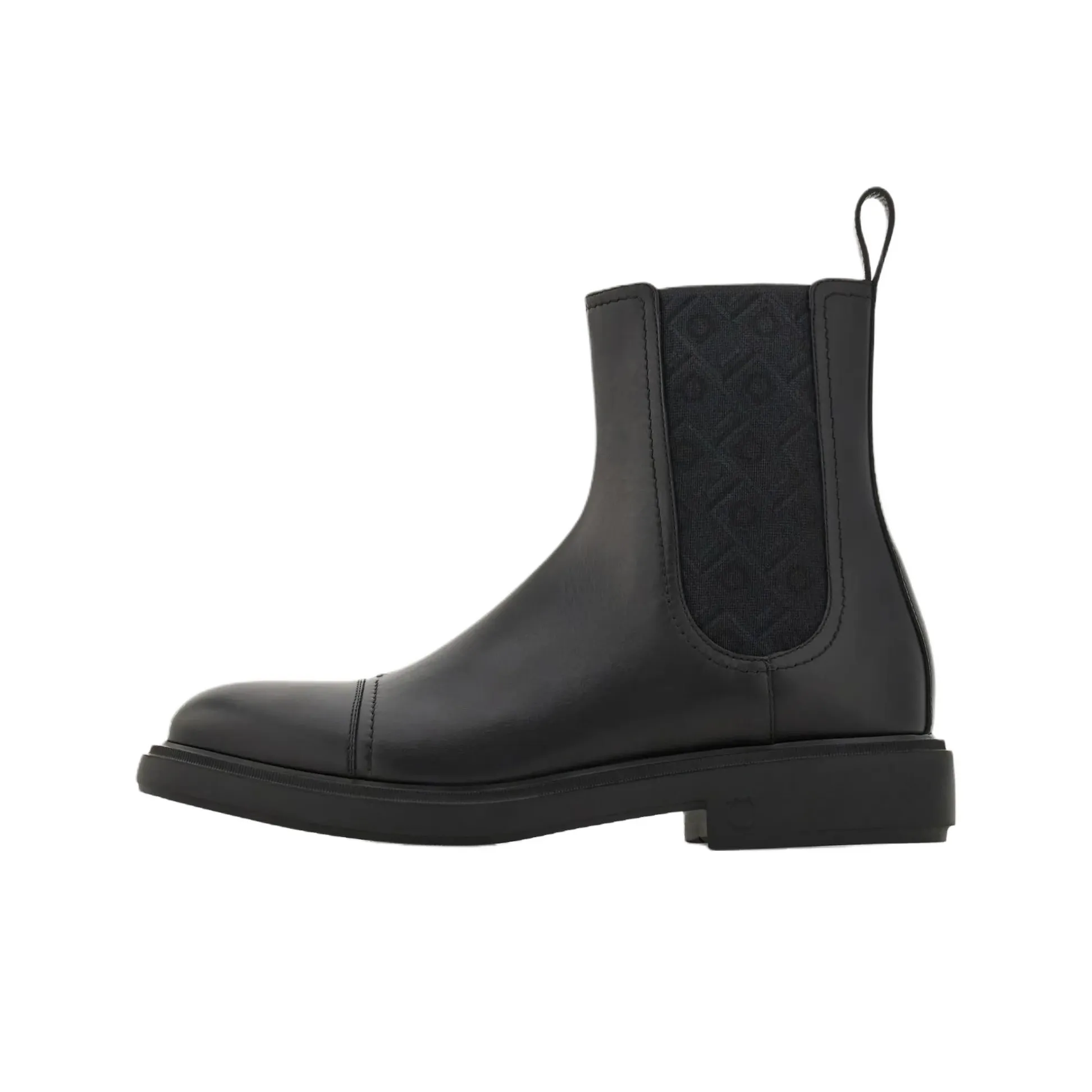FERRAGAMO Short Chelsea Boots Men's Black