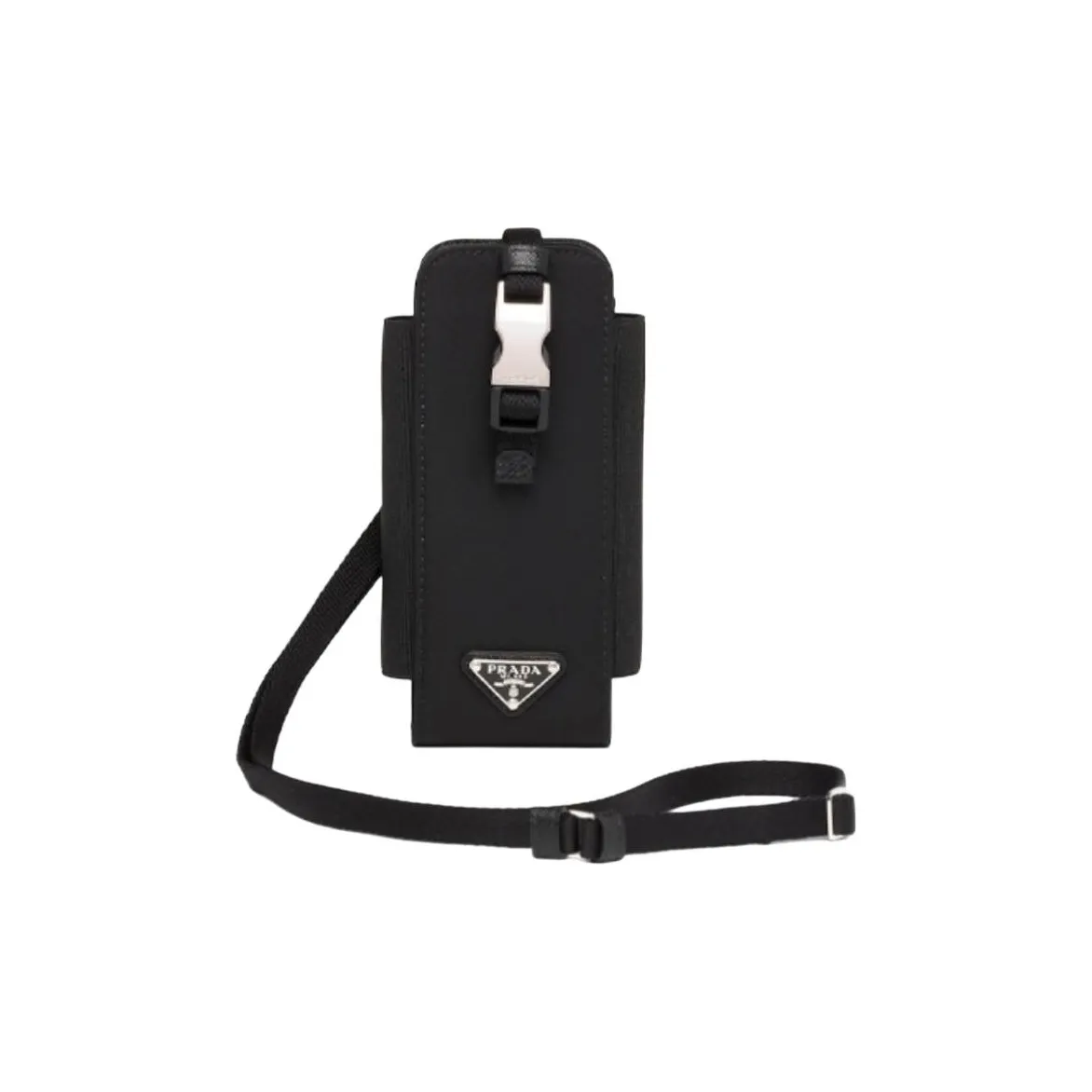 PRADA Re Nylon Fabric Cell Phone Pouch Women's Black