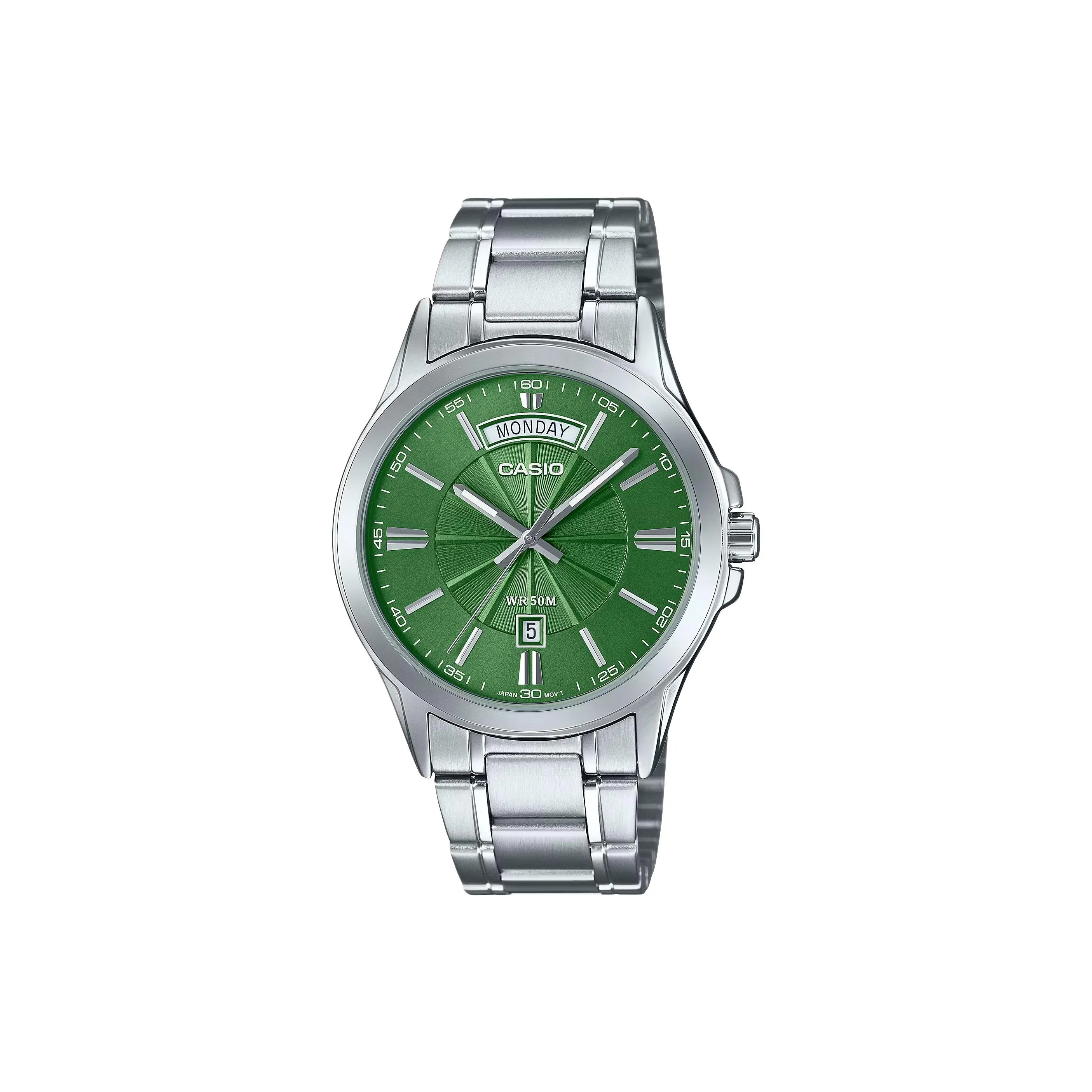 CASIO г Shock Collection Кварцевый механизм Нержавеющая сталь Ремешок Часы Мужские Зеленый циферблат