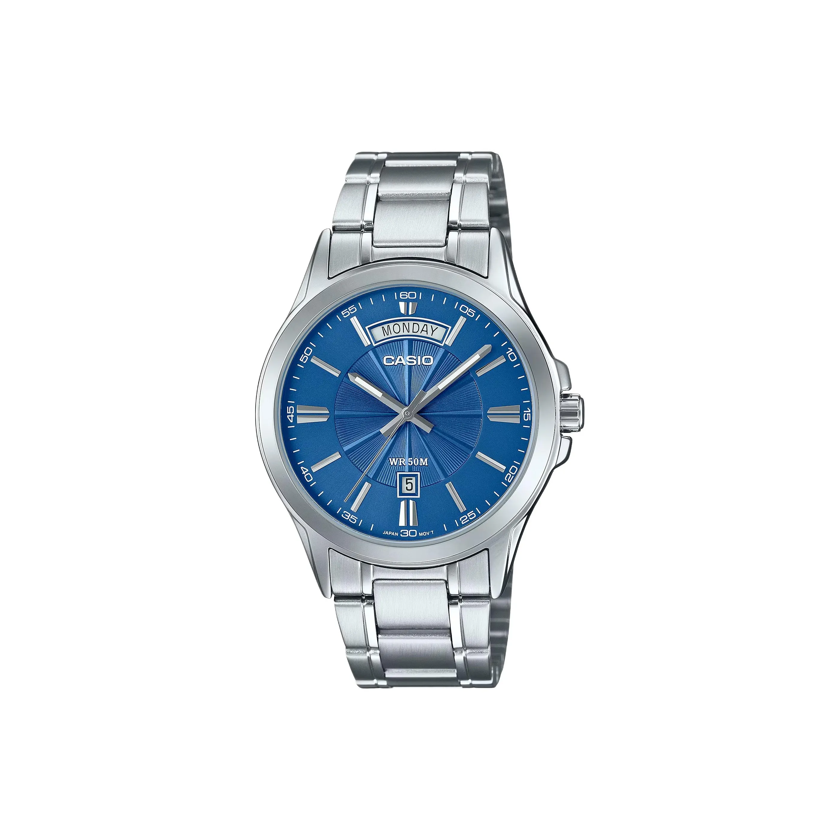 CASIO г Shock Collection Кварцевый механизм Нержавеющая сталь Ремешок Часы Мужские Синий циферблат