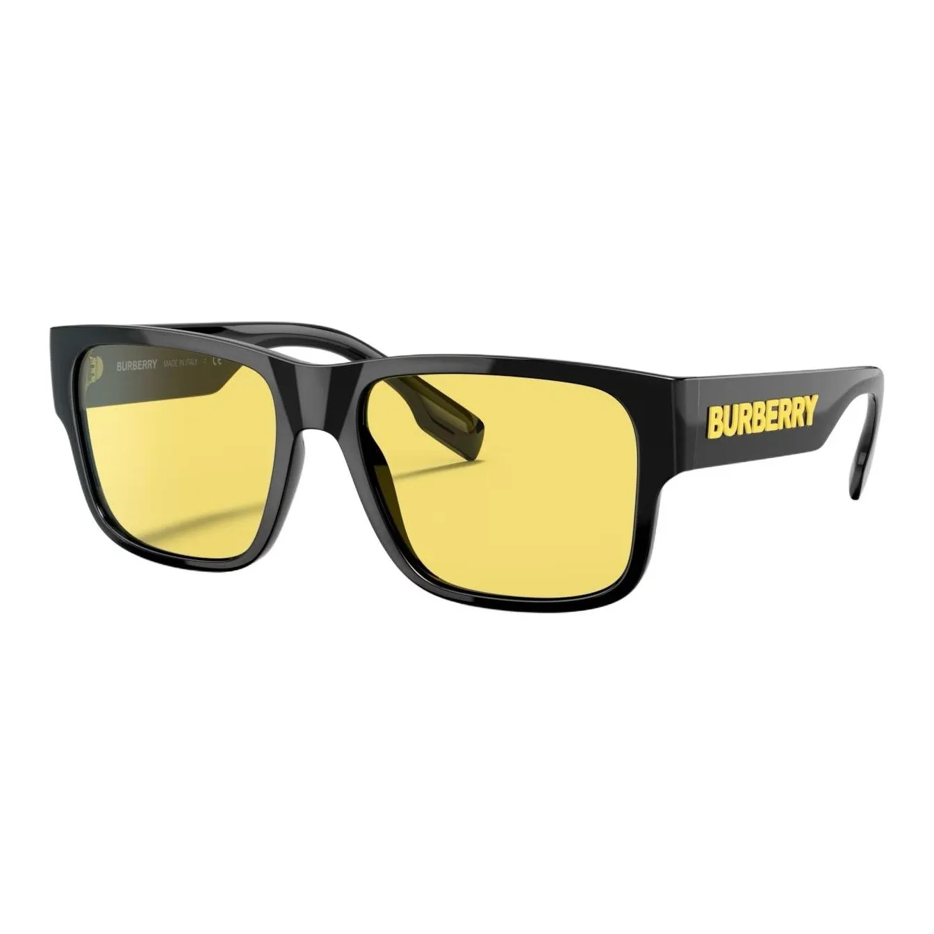 Burberry Sunglasses Black Frame With Yellow Lenses