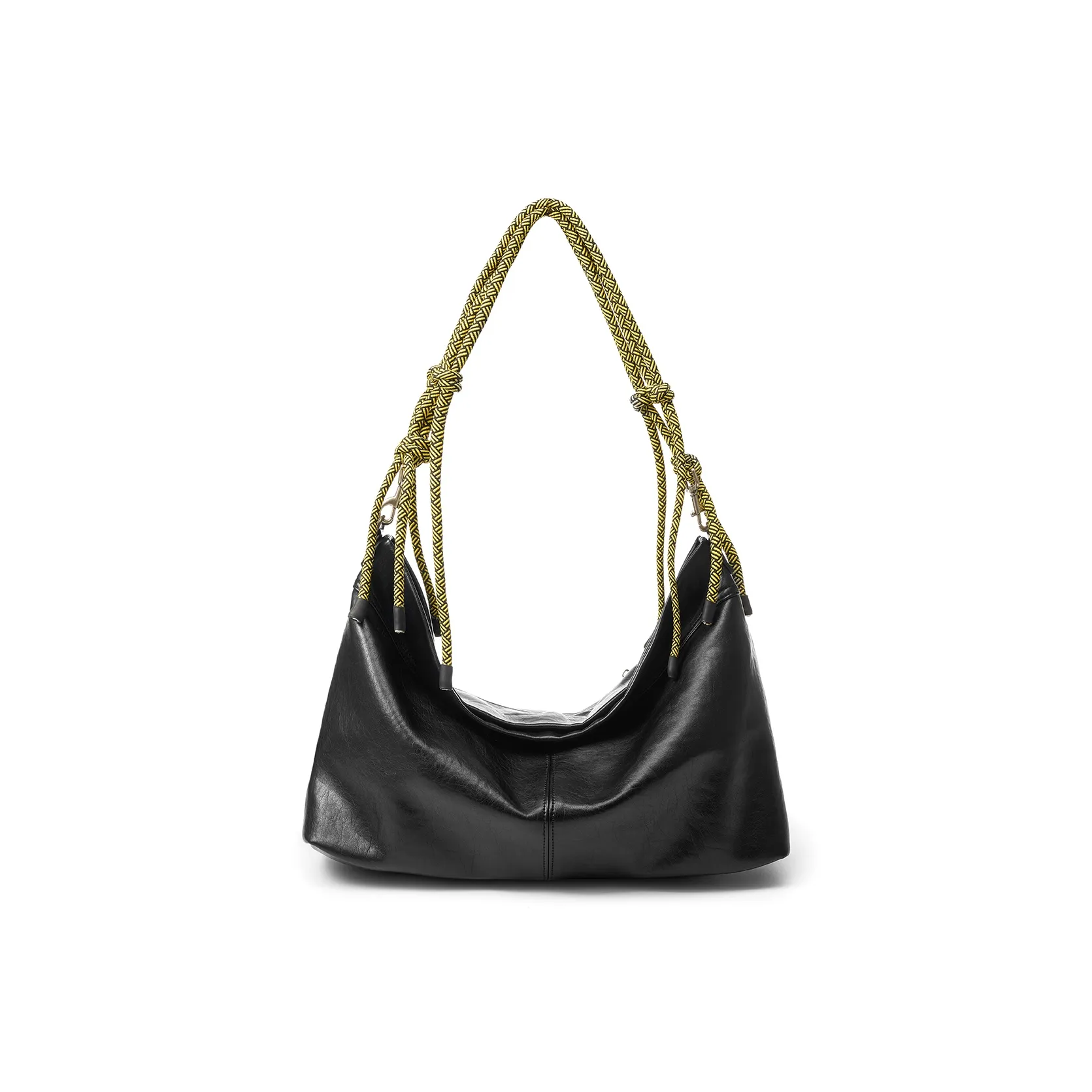 Yawei Kuroda PU (полиуретан) DI Rope Сумка через плечо Большая Унисекс Черная