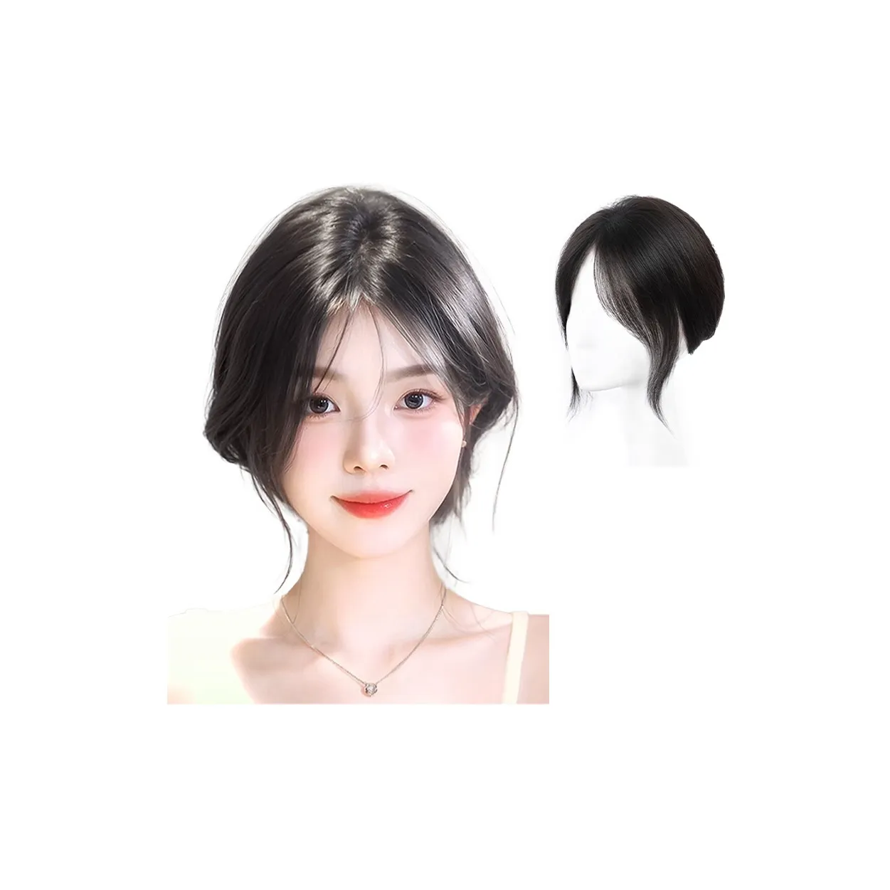 TIANKONGSHU Ледяной шелк Сетчатые парики Смешанный шелк Короткие прямые волосы