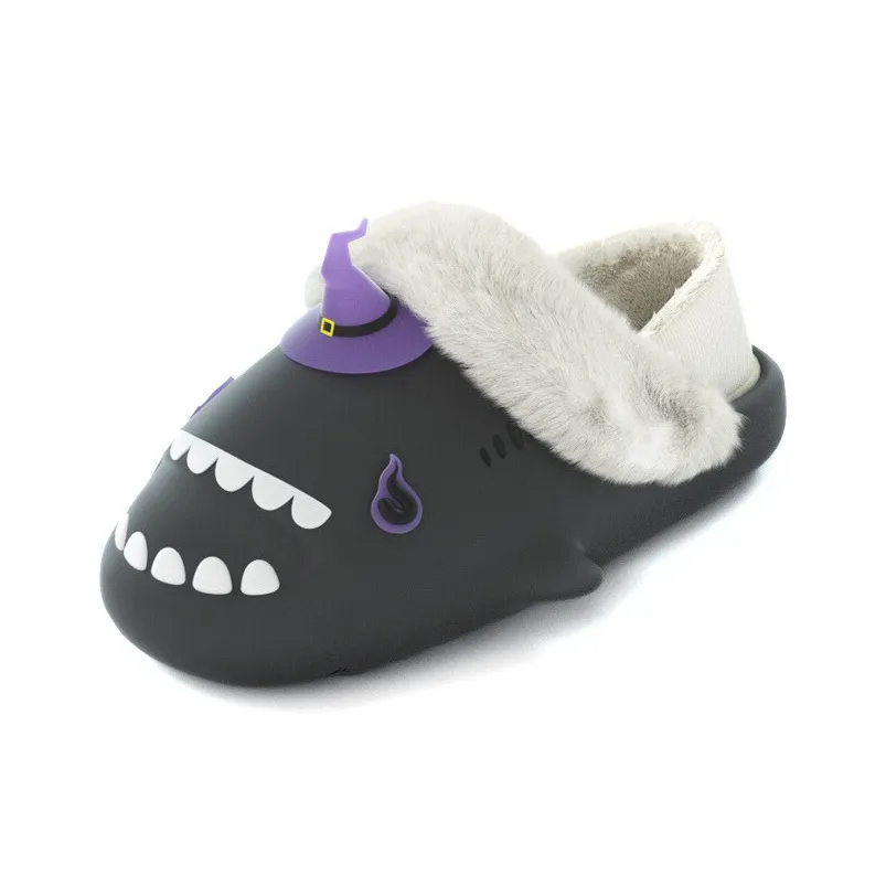 HelloSlippers Shark Winter Sharkicks Winter Волшебная Шляпа Домашние тапочки с каблуком Унисекс