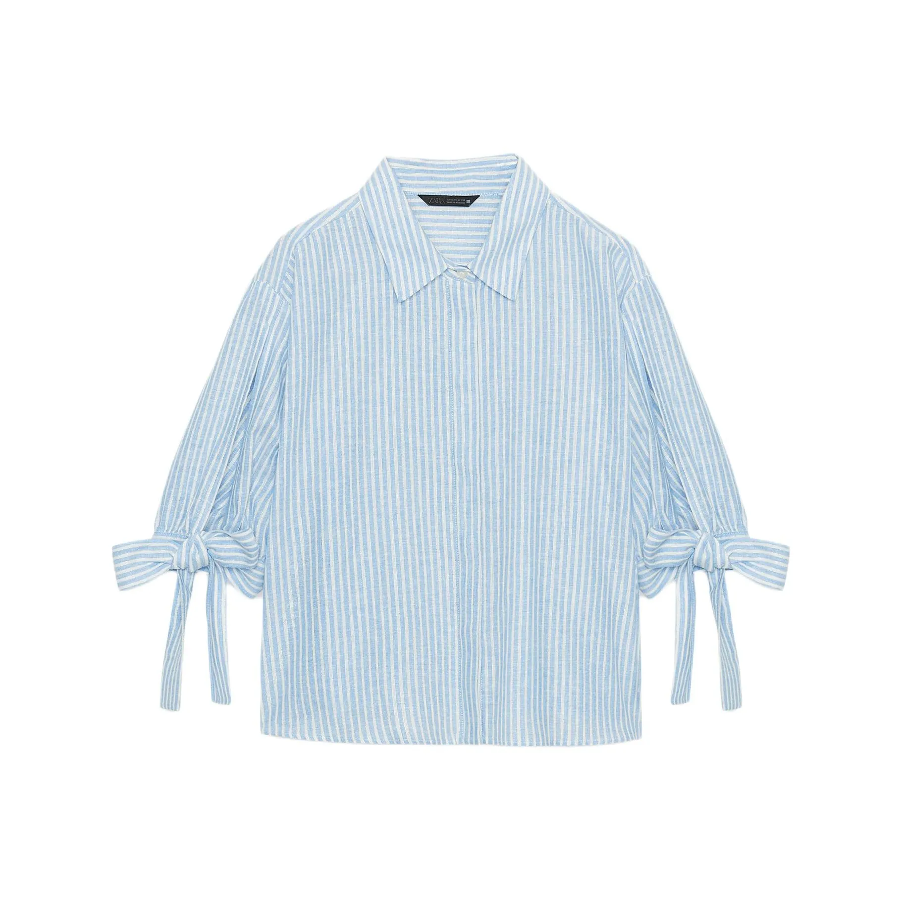 ZARA Синие/Белые Женские Рубашки