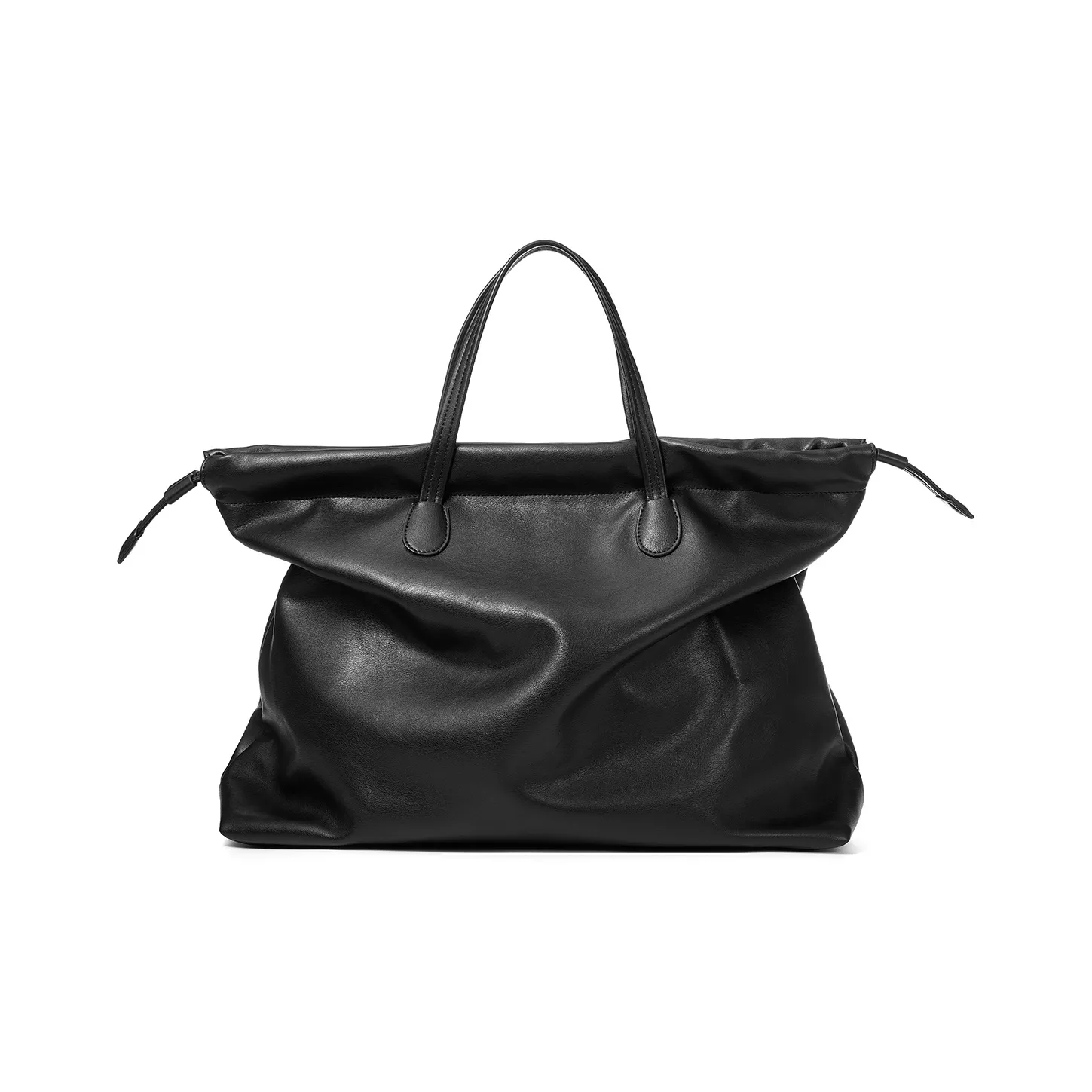 Yawei Kuroda ПУ (полиуретан) Минималистичный Simple Сумка Большая Унисекс Черная