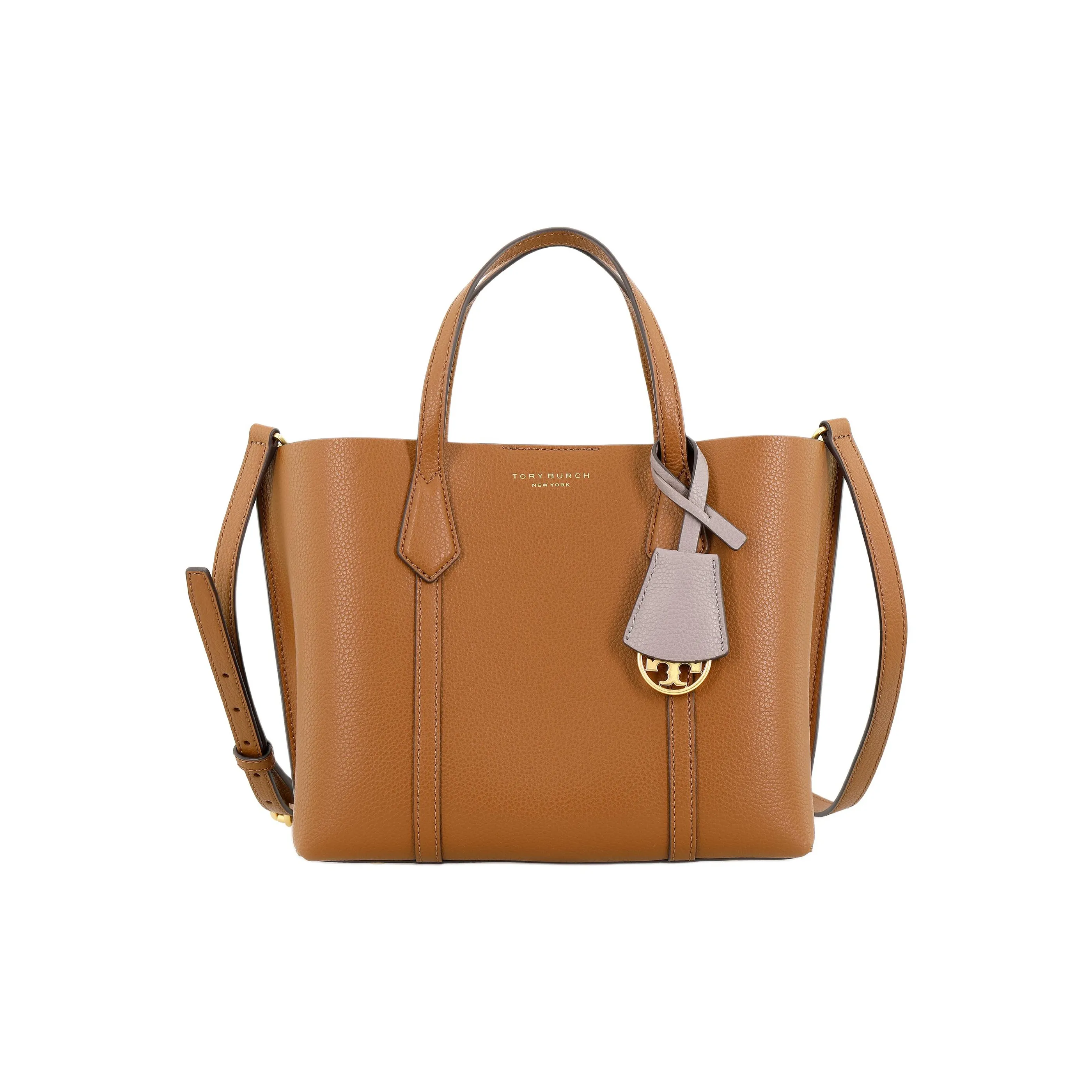 Tory Burch Perry Кожа Тоут Сумка Сумка для покупок Сумка Сумка через плечо Маленькая Женская Коричневая