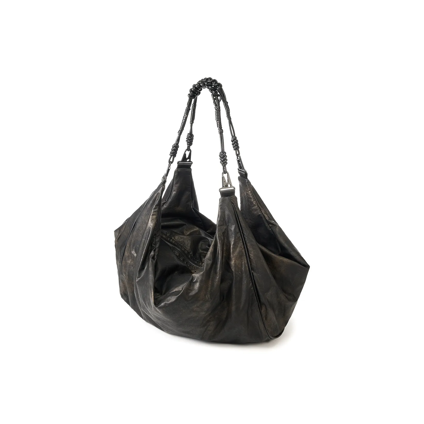 Yawei Kuroda ПУ (полиуретан) Bondage Узел Сумка через плечо Большая Унисекс Ржаво-коричневый