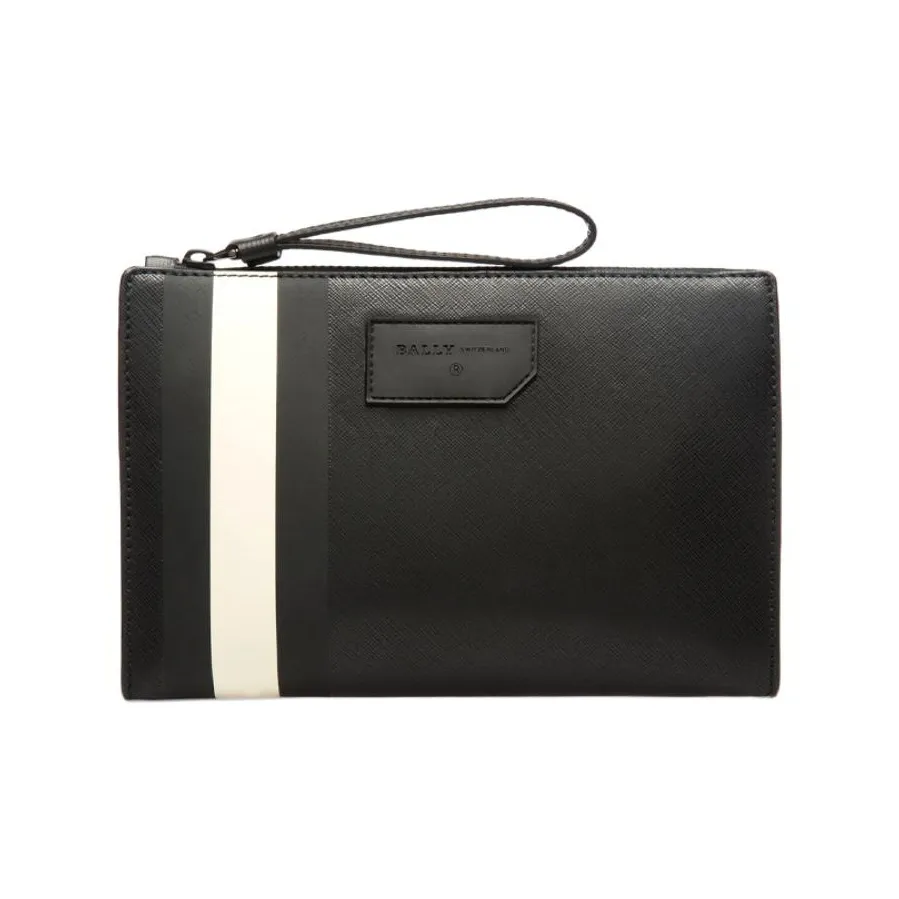 BALLY Canvas Coin Purse Clutch Regular Men's Black
