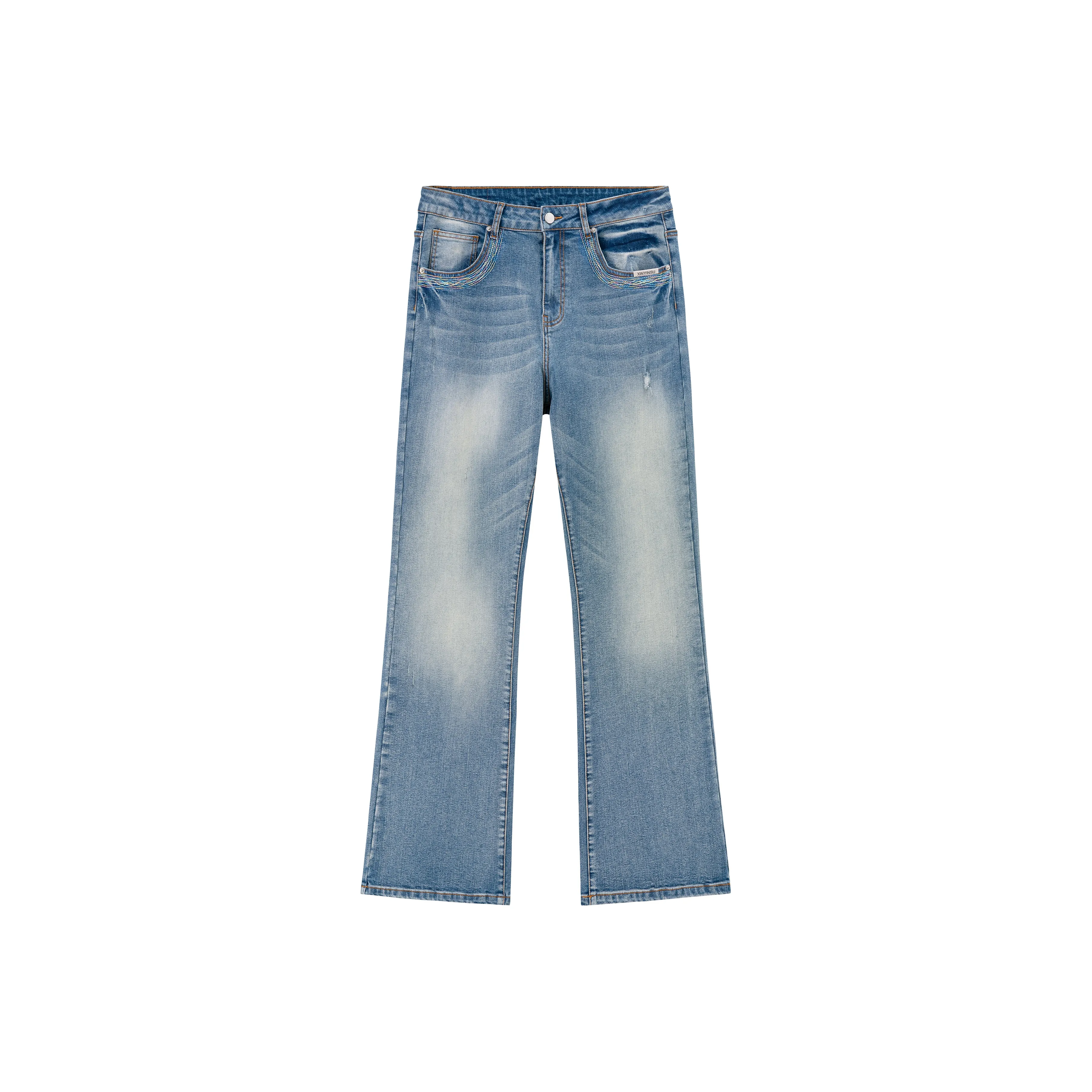 XINYINSU Blue Unisex Jeans XINYINSU Синий Унисекс Джинсы