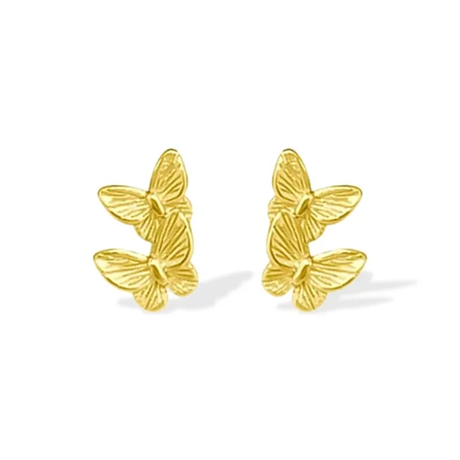 UX Медные серьги-гвоздики женские