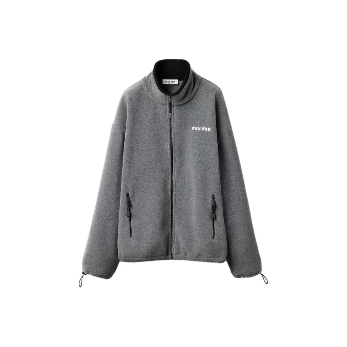 MIU MIU Logo embroidered Fleece Sweatshirt