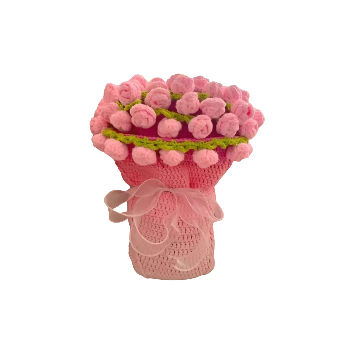 FGHGF Розовый Градиентный Розовый Crochet Трикотажная ткань DIY Материал Сумка DIY Игрушки