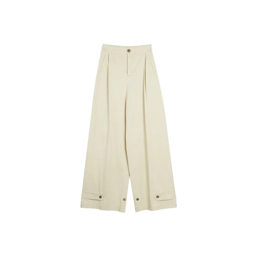 ELLE Khaki Женские Повседневные Брюки