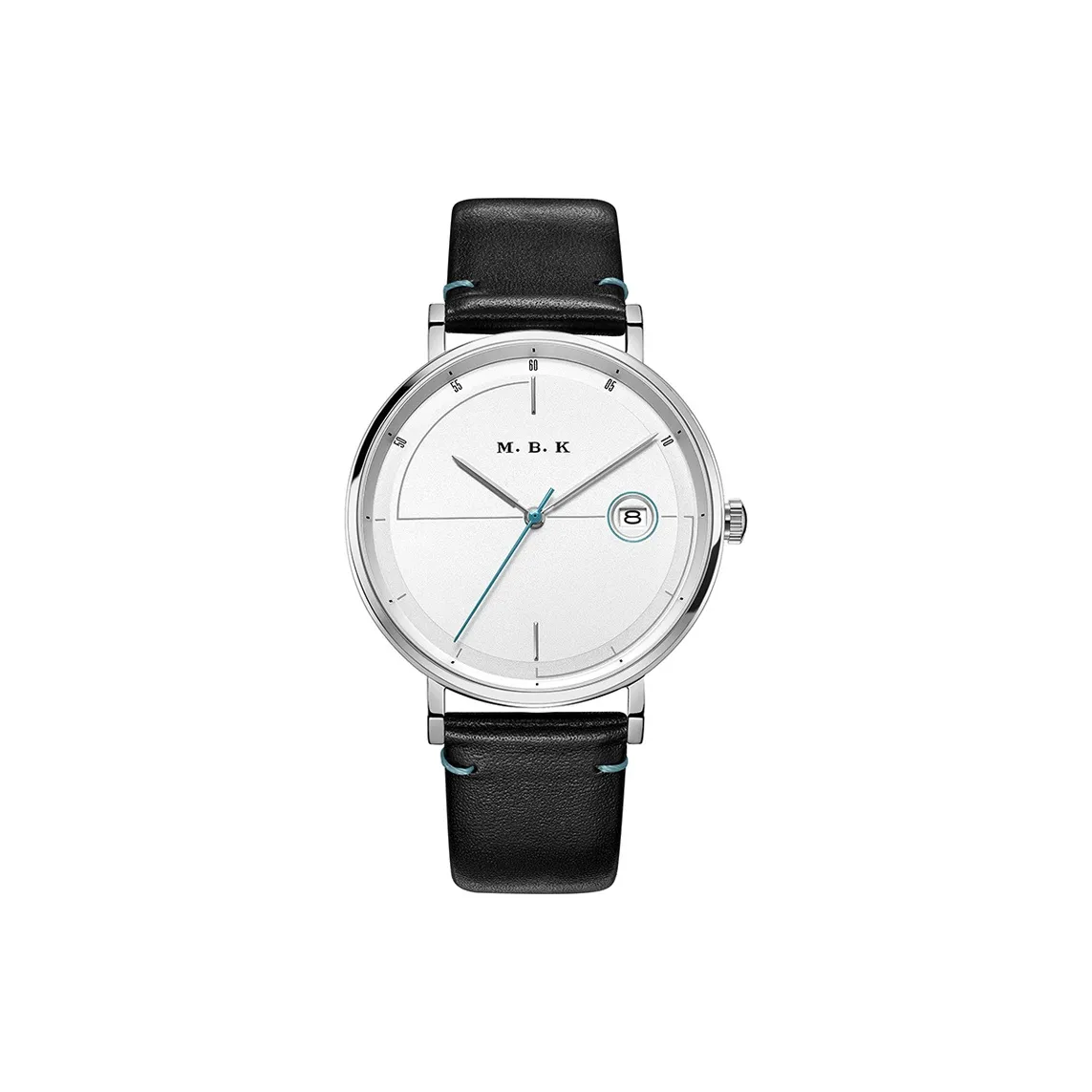 MBK Автоматический Механический Механизм Ремешок Ремешок Часы Мужские Белый Циферблат