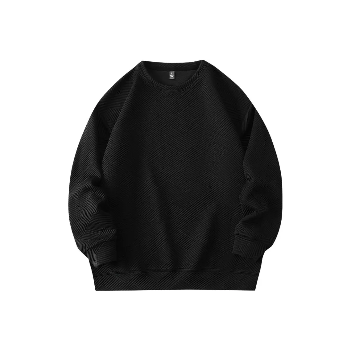 Mo Yan Вафельная вязка Тяжелый Длинный рукав Т-рубашка Мужская