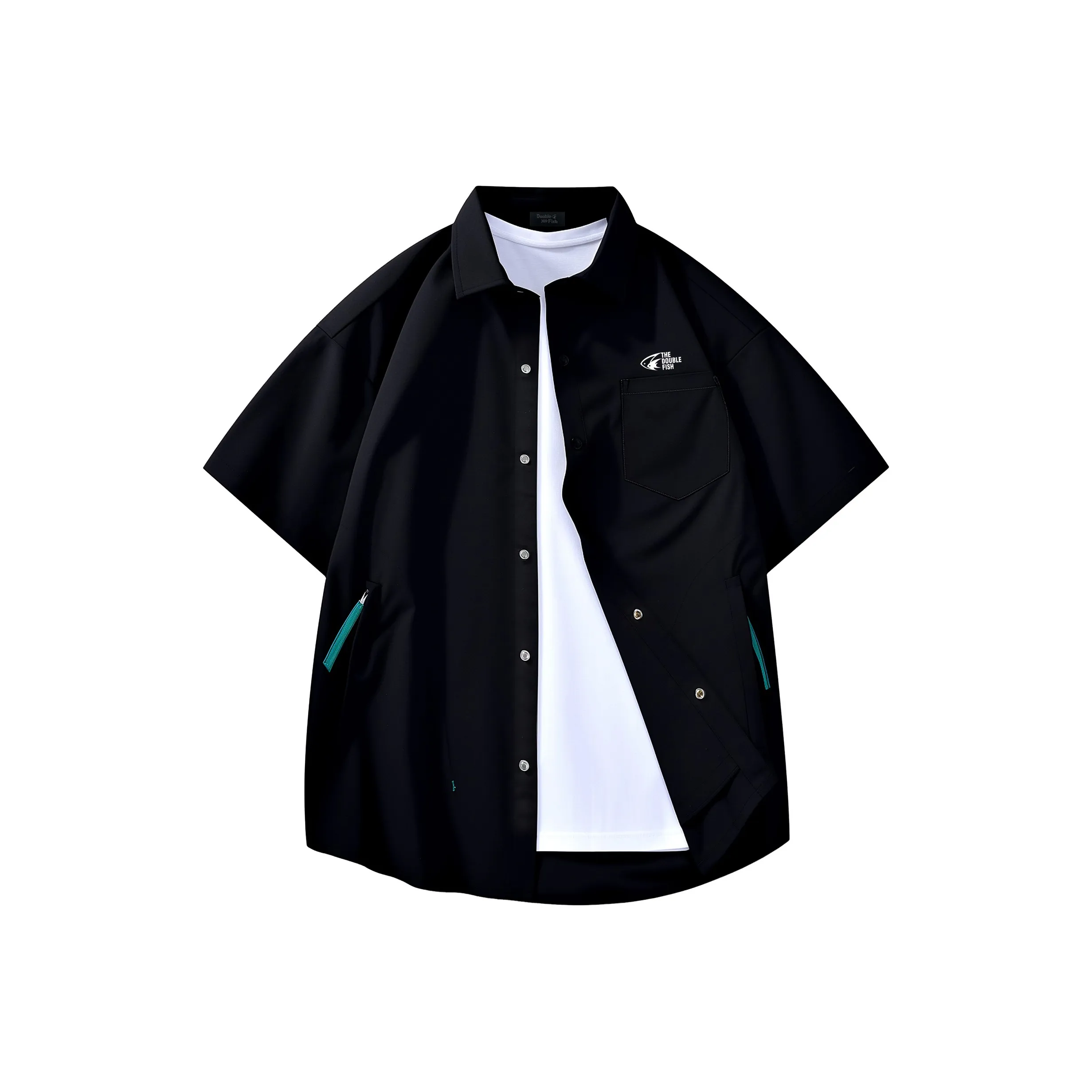DOUBLEFISH Короткий рукав рубашка унисекс