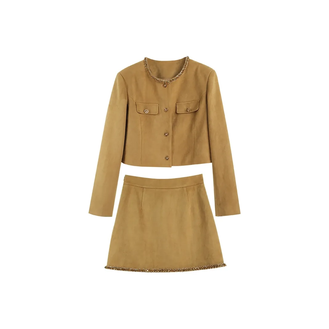 Summer Hooray Куртка вдохновленная Chanel Женский верх + Маленькая короткая юбка Комплект одежды для женщин