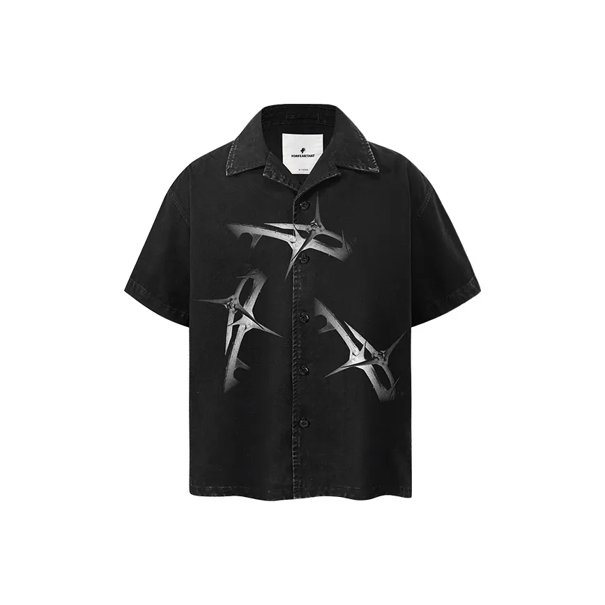 FOR FEAR THAT Hardcore Черный Унисекс Рубашки