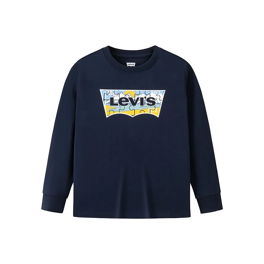 Levi's Длинный рукав Т-рубашка Белый Синий Черный Подростки