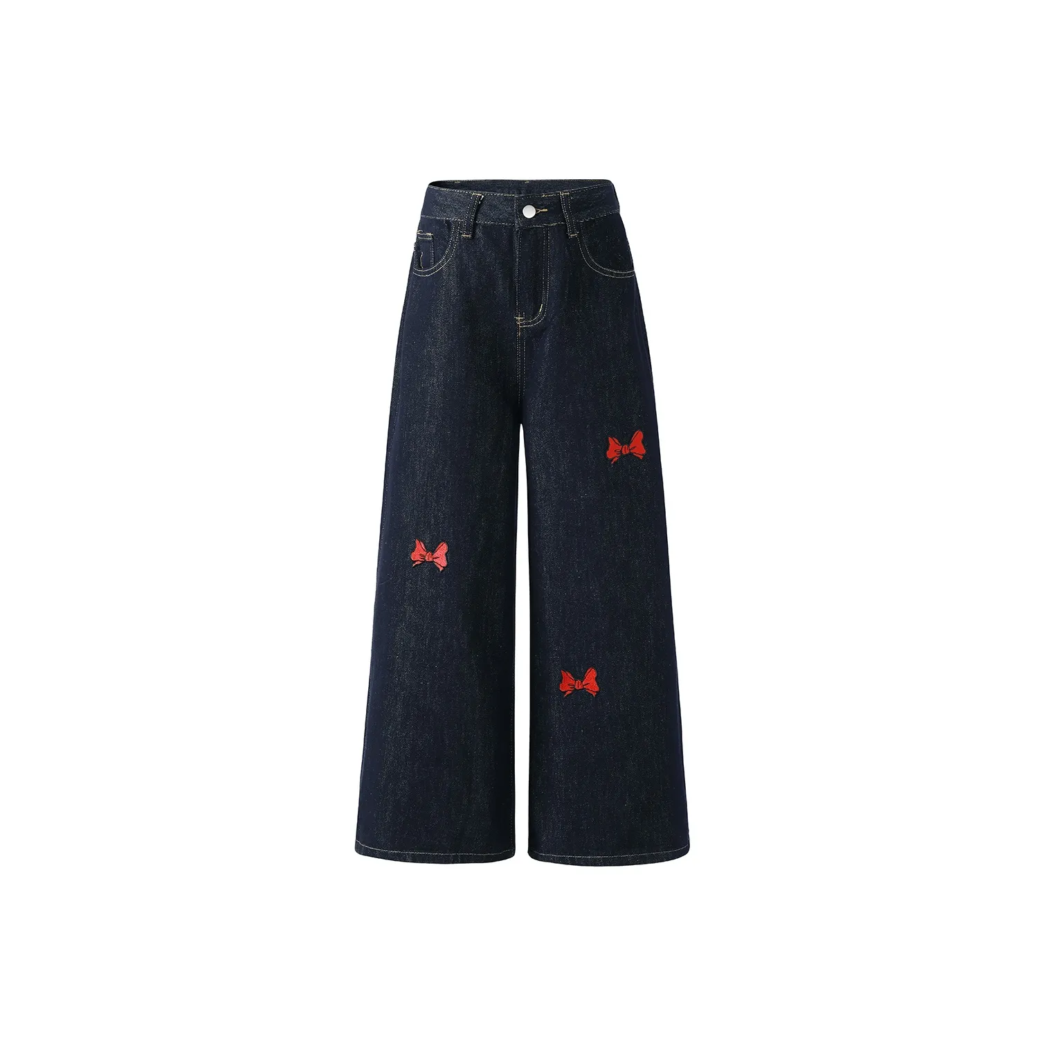 Снупи Темно-синий деним Женские джинсы