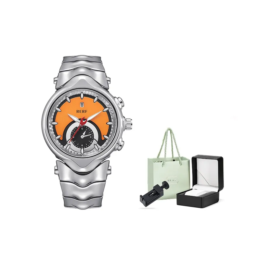 RERF Кварцевый механизм Часы Мужские Апельсин Циферблат часов