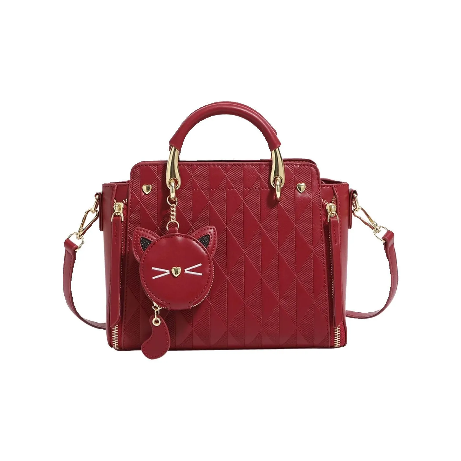 SMILE FOCUS Микрофибра Синтетическая Кожа Сумка Женская Красная