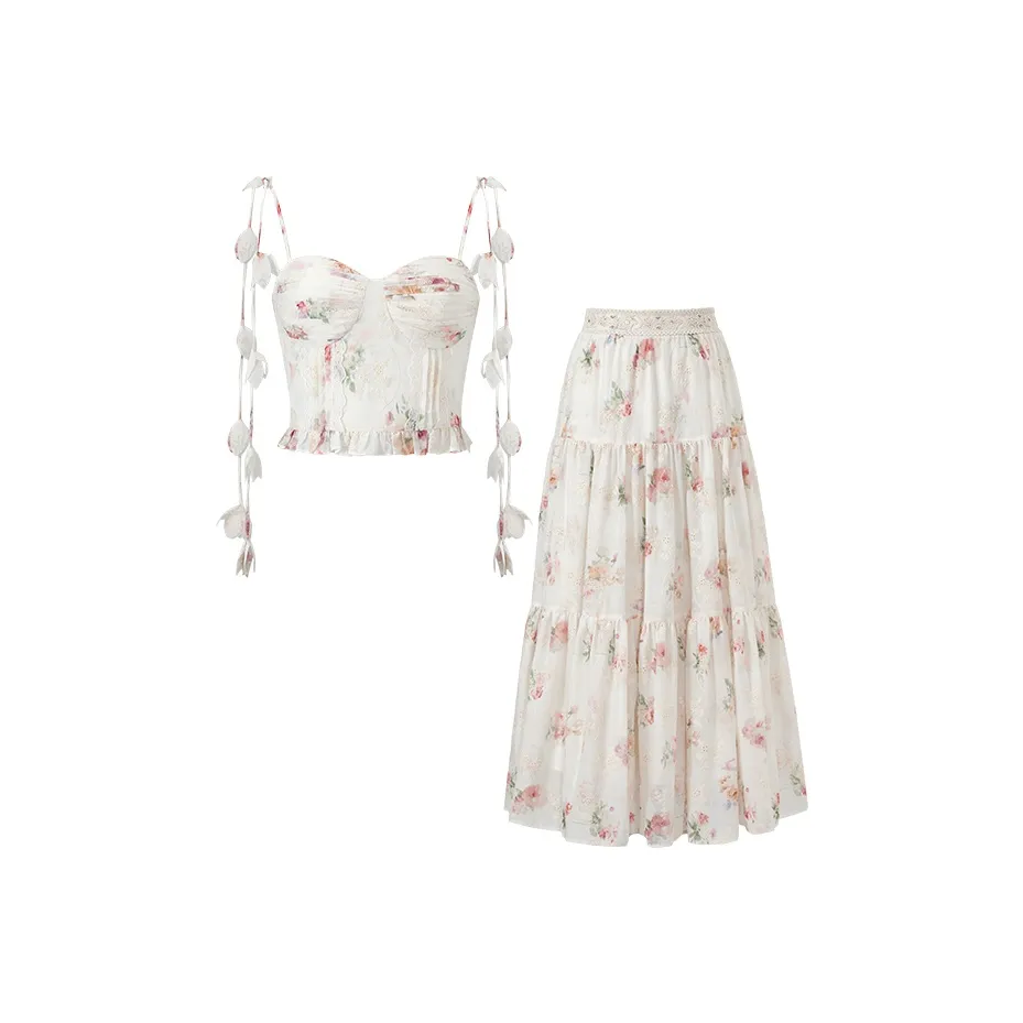 ACAINES Розовый Комплекты Женская Одежда Юбка-Куртка