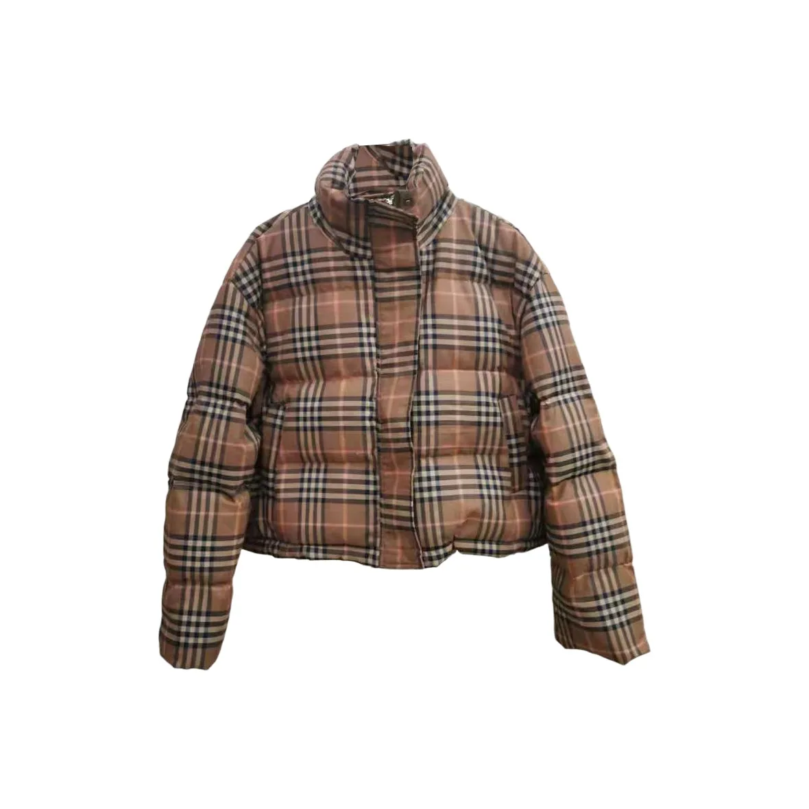 VKXOW Клетка Коричневый Женские Пуховики