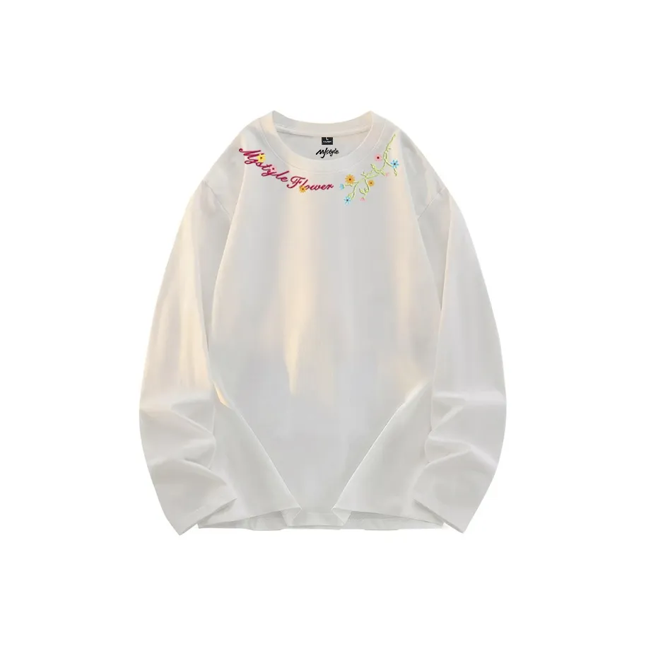 MJ STYLE Длинный рукав Т-рубашка Унисекс