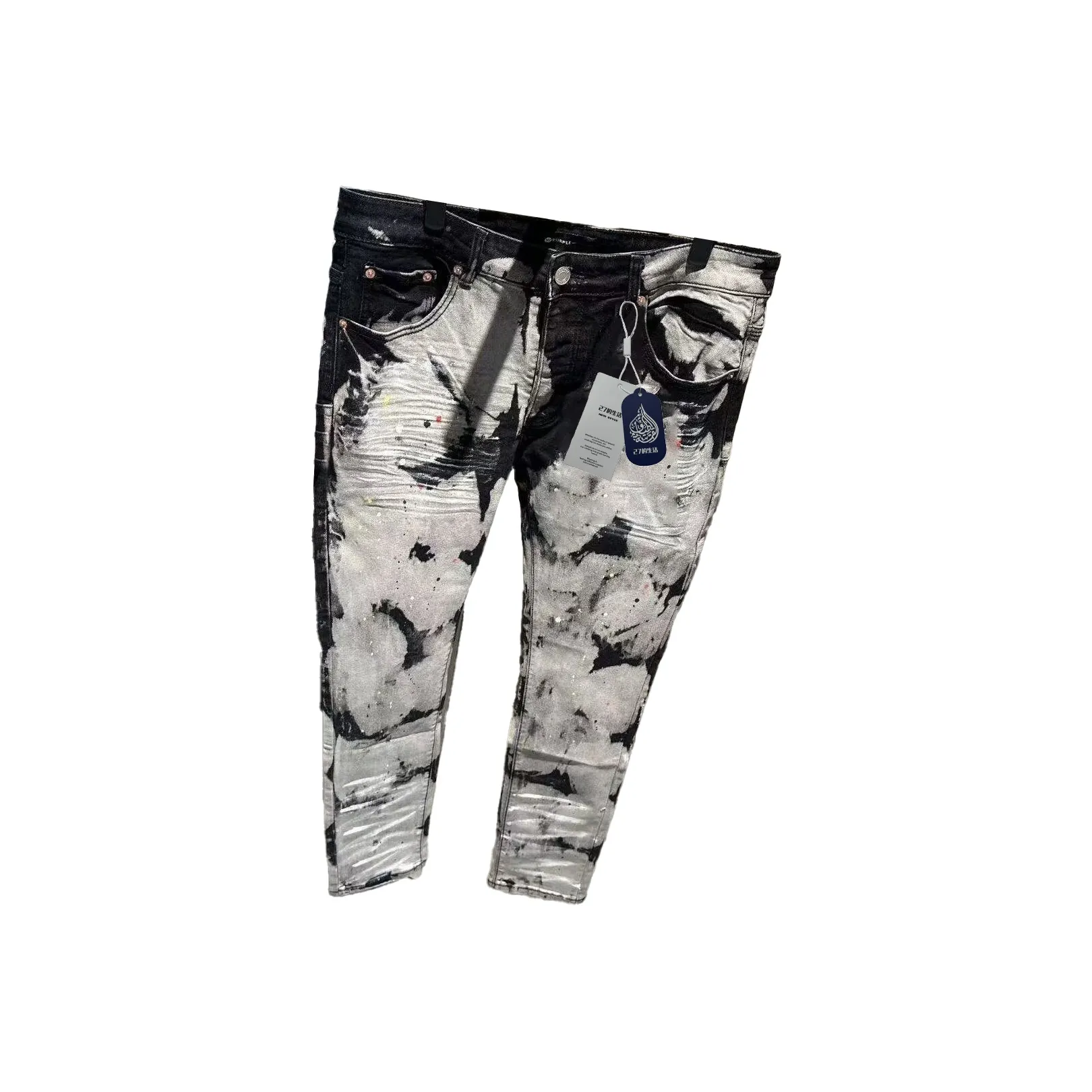 27DESHENGHUO Черный Унисекс Джинсы