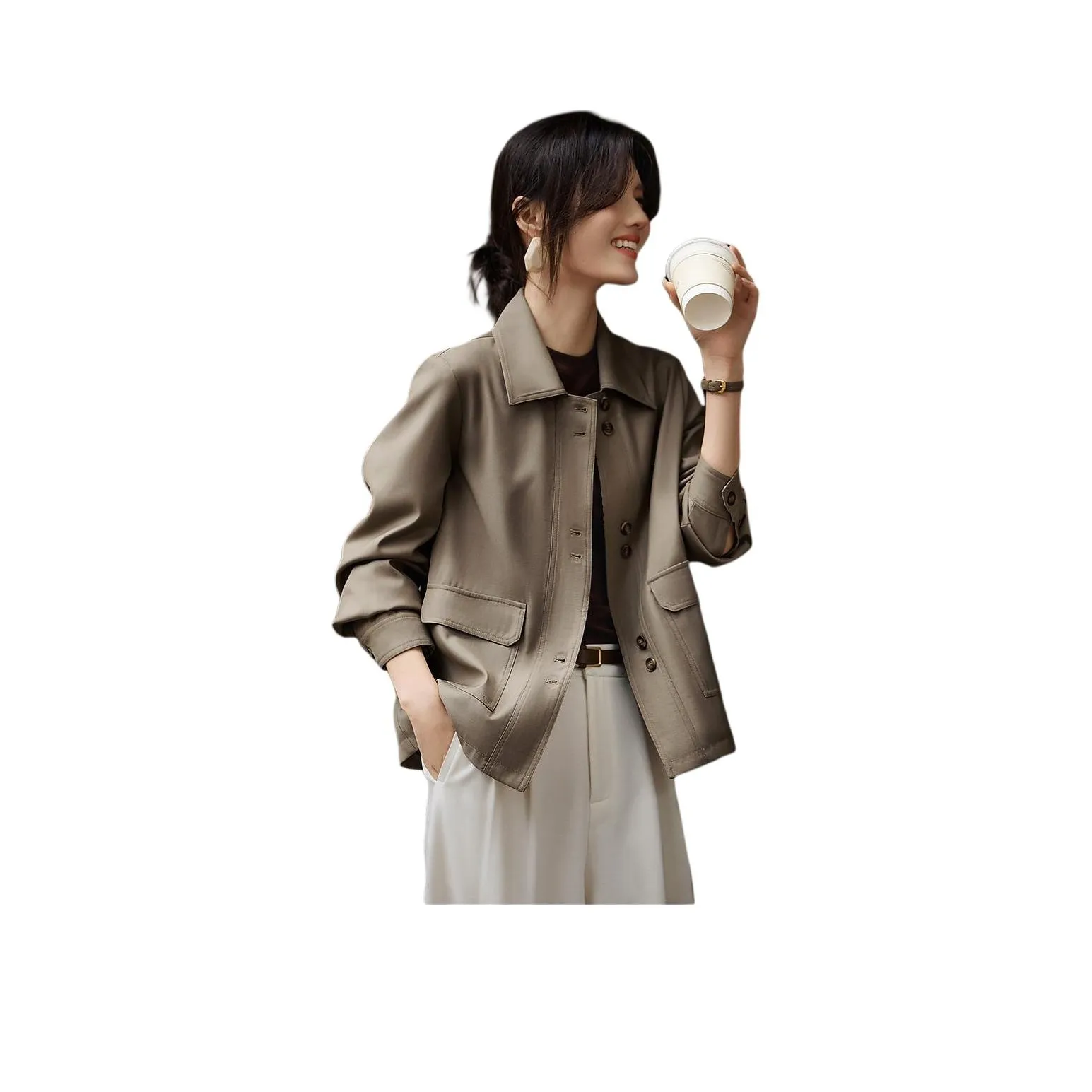 XWI Куртки и пальто женские хаки