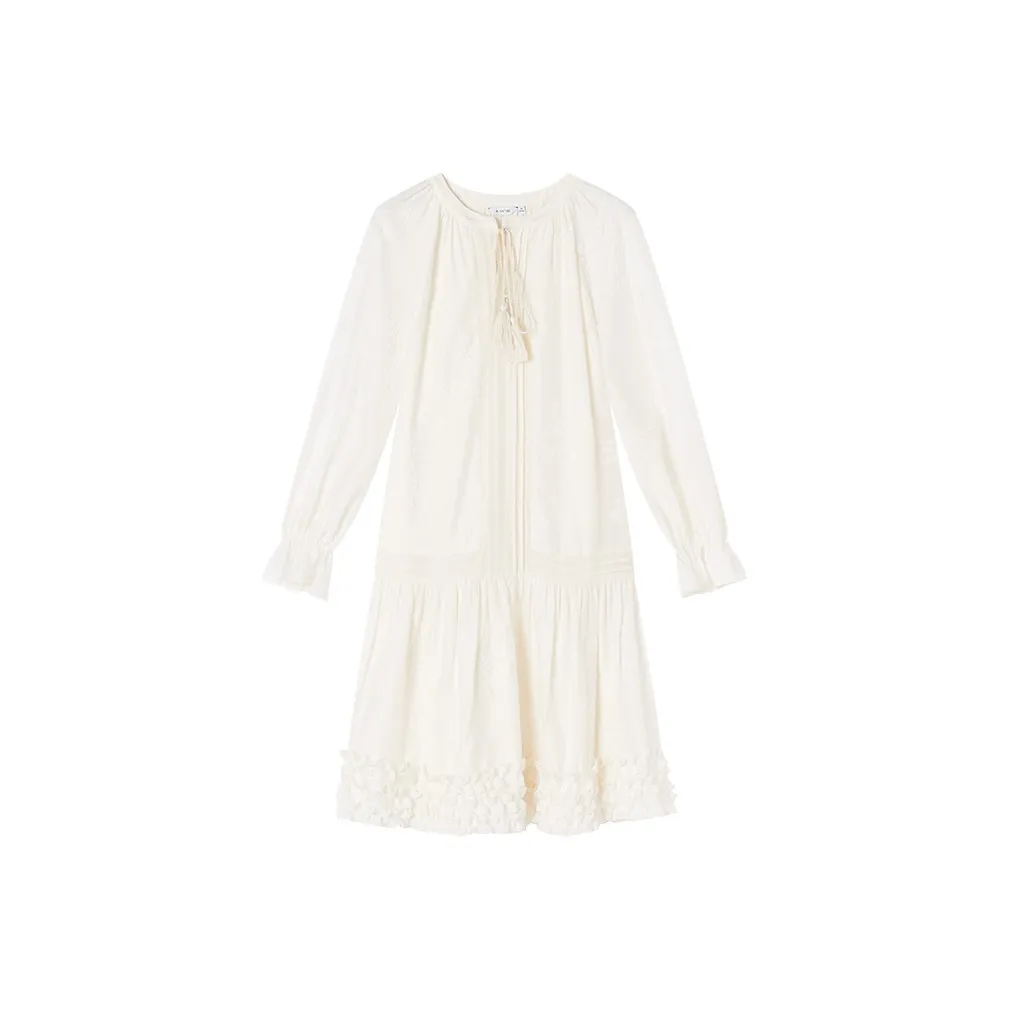 XIANGYING Длинное платье с длинными рукавами женское