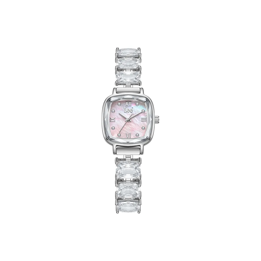 Lee совместный модель Shiny Colors Collection Наручные часы Кварцевый механизм Мать жемчуга Циферблат часов