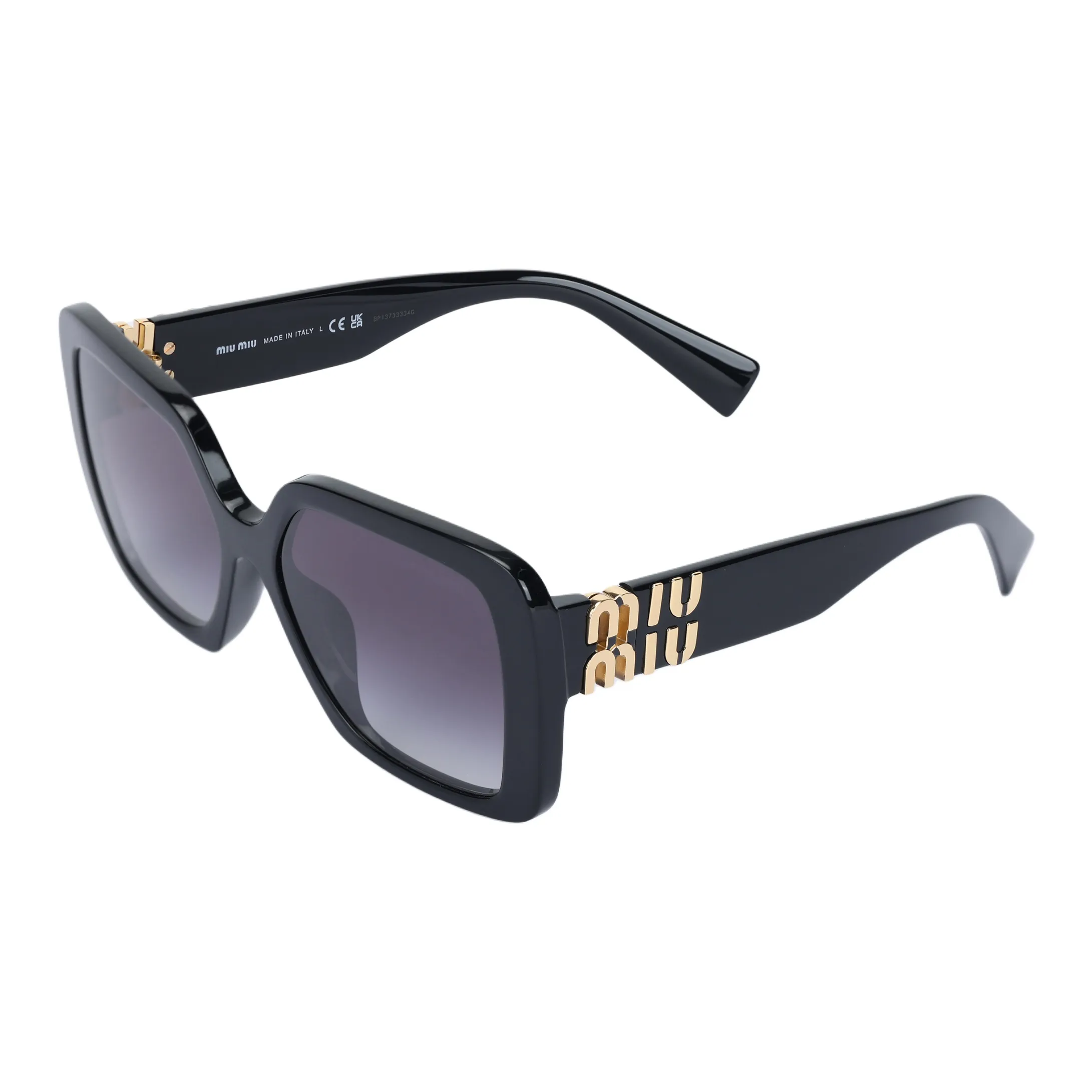 MIU MIU Нерегулярная форма Солнцезащитные очки Женские Черный