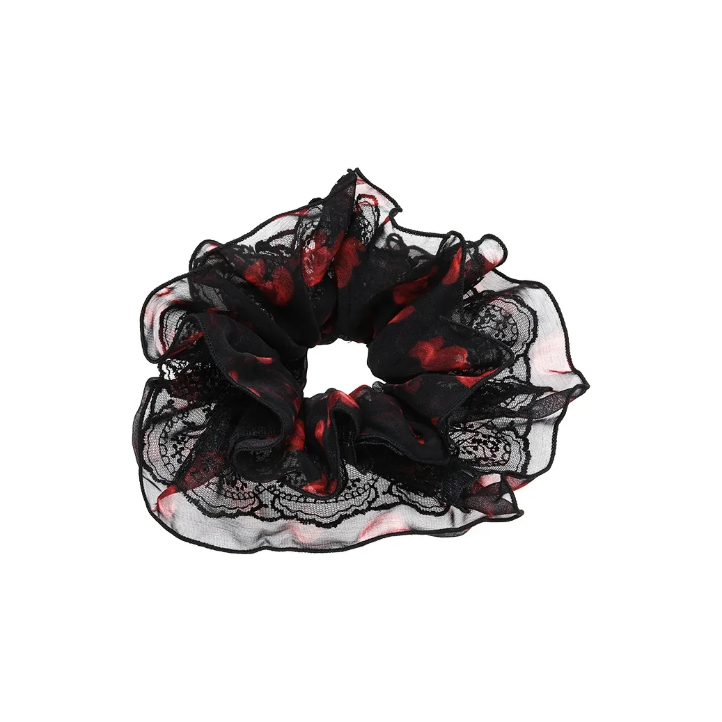 QIMEILA Шелковый шифон Ткань Резинка для волос Женская