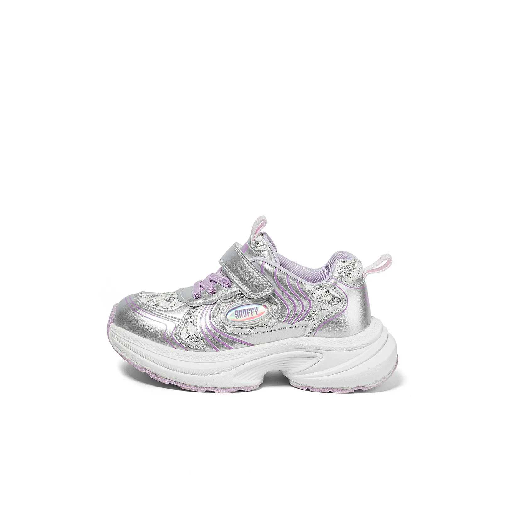 Snoffy Light Outdoor Collection Дышащий Легкий Амортизация KIDS Lifestyle Shoes Серебристо-фиолетовый Детский