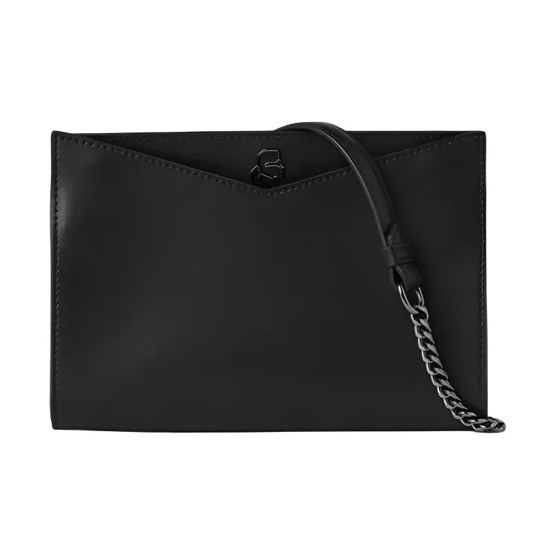 KARL LAGERFELD Телячья кожа Сумка через плечо Средняя Унисекс Черная