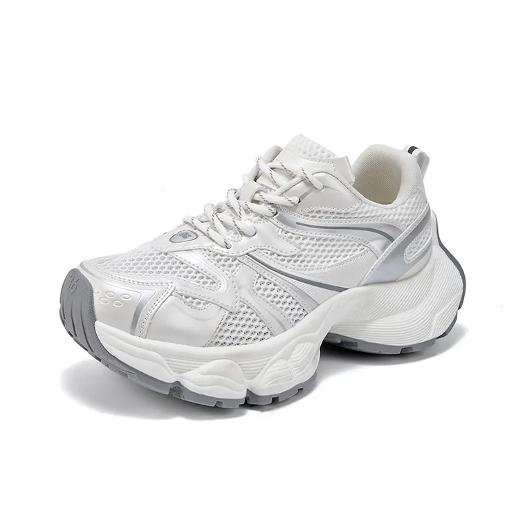 La Chapelle Амортизация Поддержка Устойчивость к истиранию Низкий Топ Толстая подошва Кроссовки Женские Бежевые