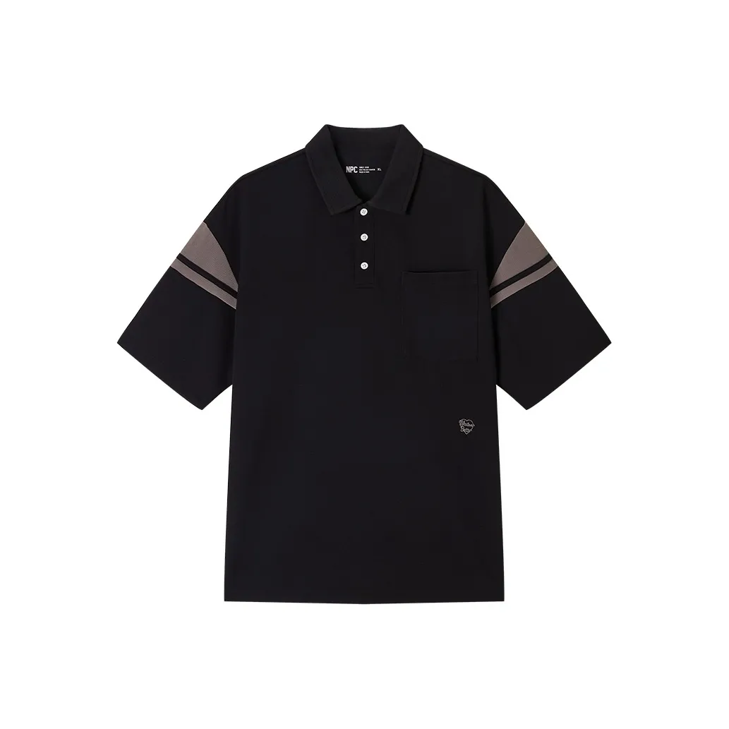 NPC Поло Heart Embroidery Classic Lapel Comfortable Unisex