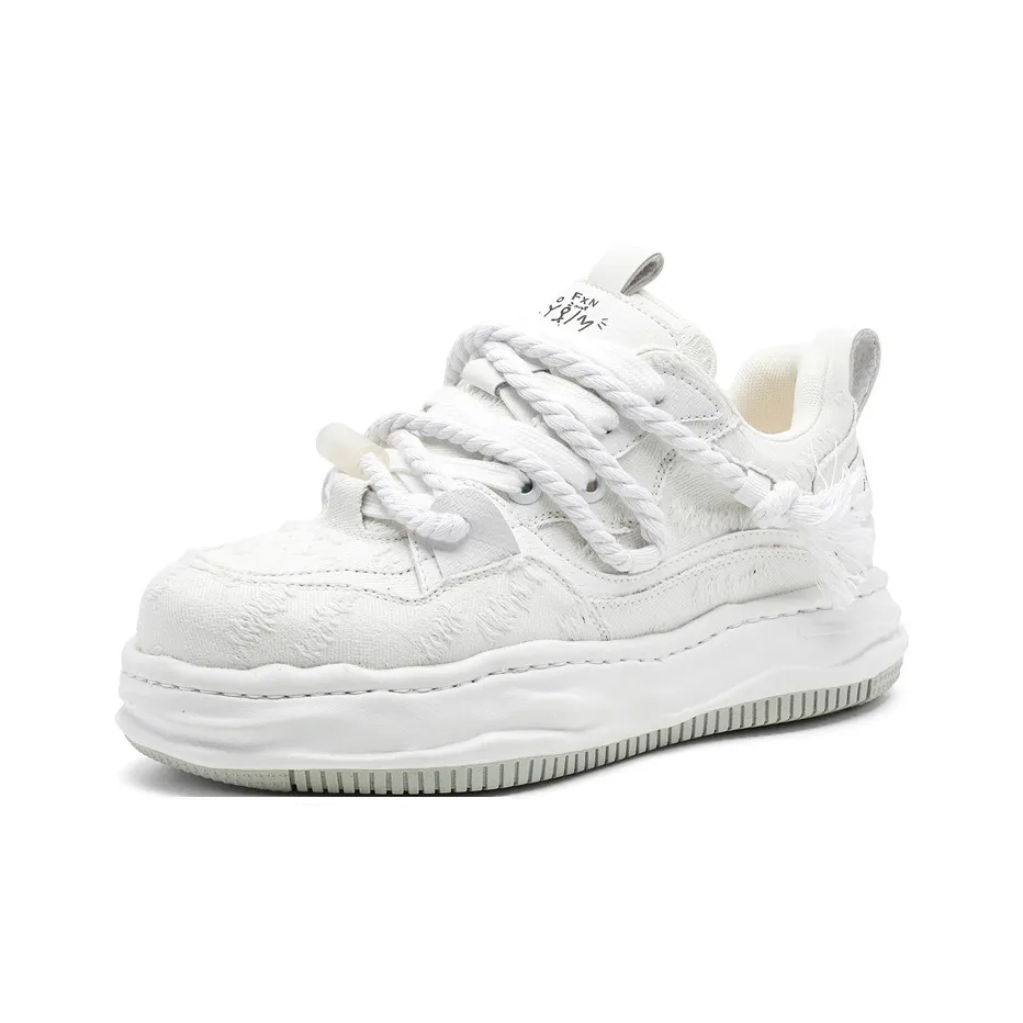 RYAW Легкий Поддержка Высота Увеличение Низкие Кроссовки для Скейтбординга Унисекс Белый